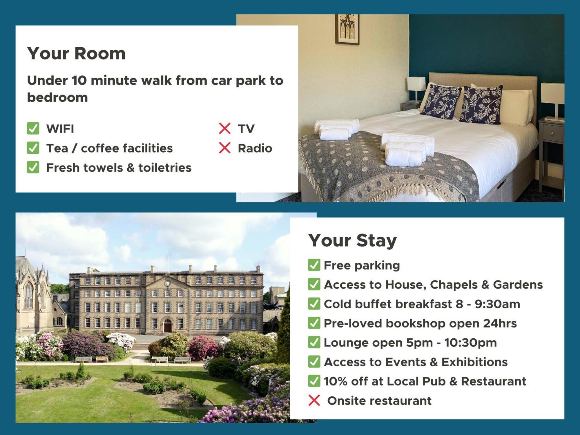 Bed and Breakfast Ushaw Historic House, Chapels & Gardens Durham Zimmer foto